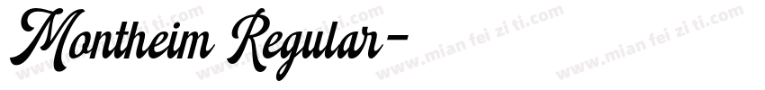 Montheim Regular字体转换
